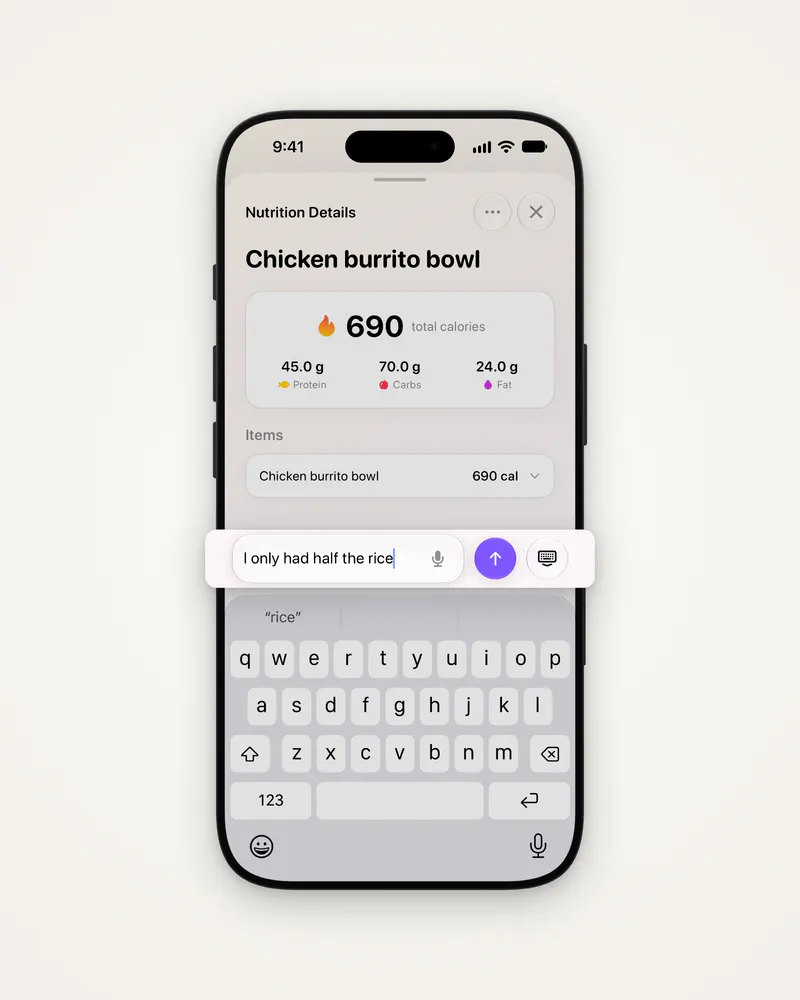 Edit with AI, with a correction typed in