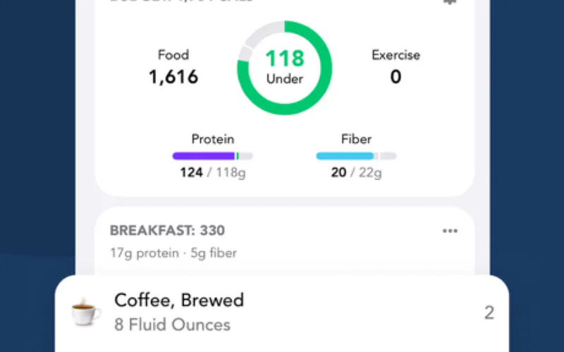 Lose It! app screenshot showing calorie tracking dashboard