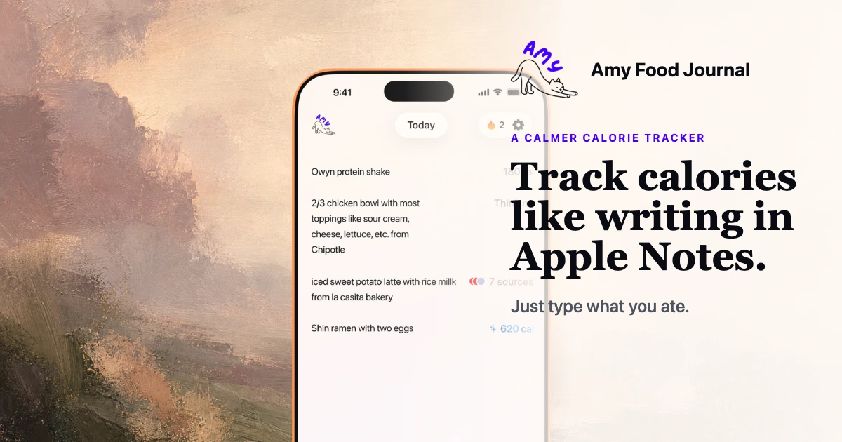 Amy Food Journal — Simple and intuitive calorie tracking